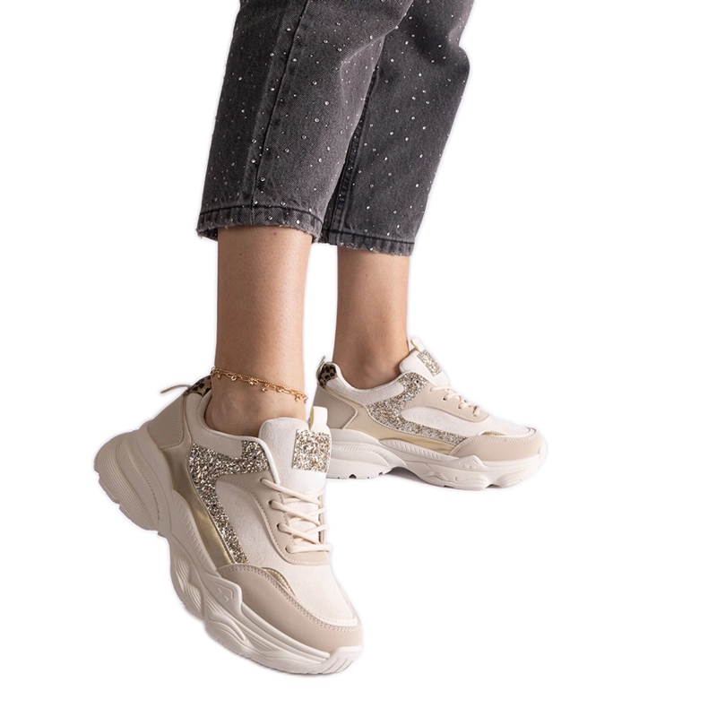 Bež tenisice sa svjetlucavim umetcima