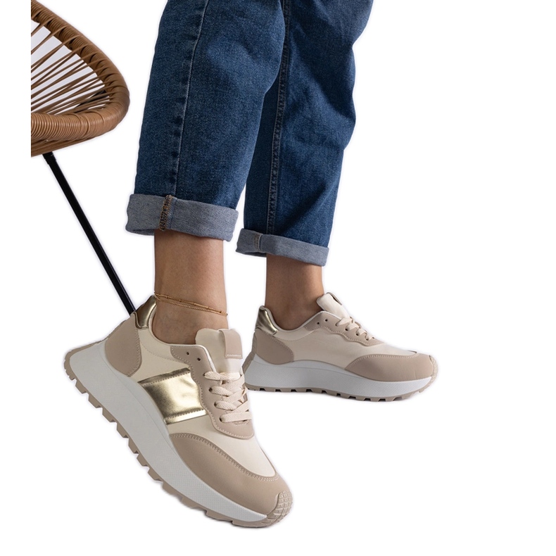 Bež tenisice s platformom