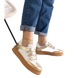 Zlatne tenisice s čičak kopčom zlatni