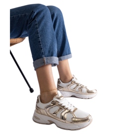 Bijelo-zlatne sportske tenisice zlatni