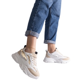 Bež i zlatne ženske tenisice