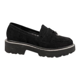 Ženske crne odvjetnike s cirkonima crna