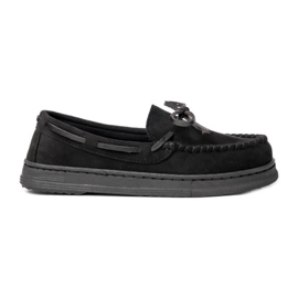 Ženski crni antilop Moccasins s lukom crna