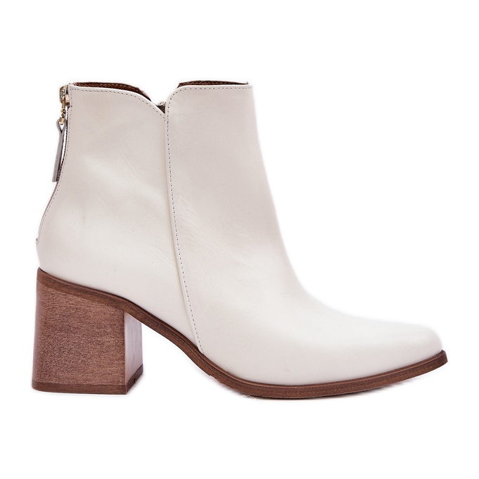 Botovi na post prirodnoj koži Zazoo 3673 White bijela