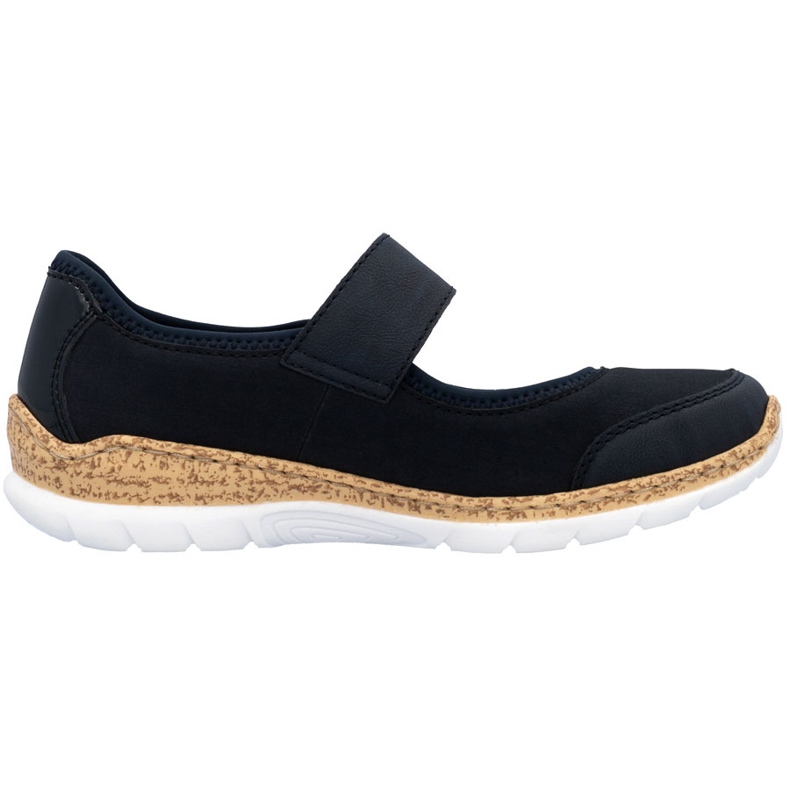 Rieker N42B0-14 Udobne mornarsko plave ženske cipele s čičak plava