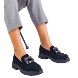 Crne ženske nativnice iz Ekozamsza s elegantnim ukrasom crna