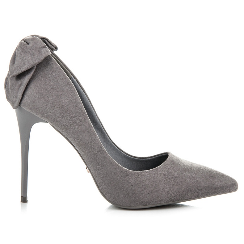 Seastar Visoke potpetice s mašnom siva