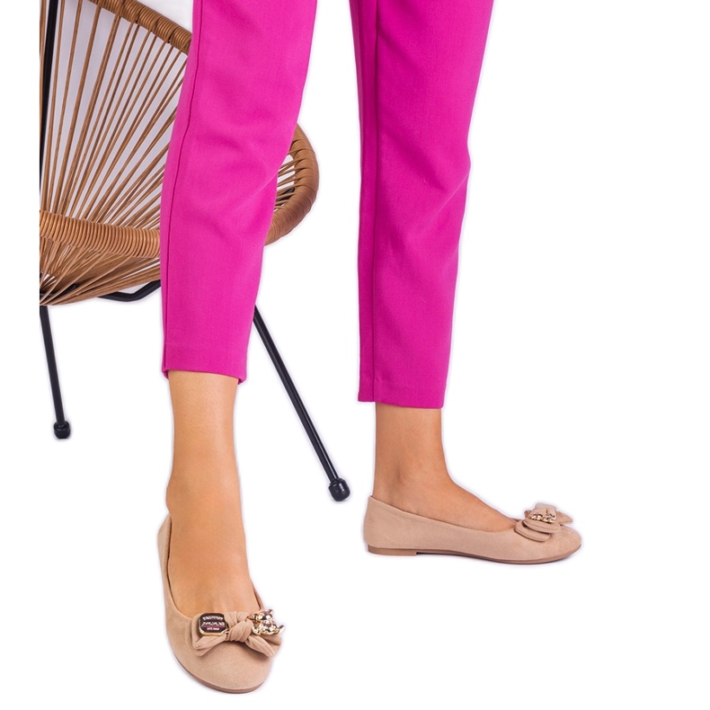 Bež klasični balerine s masolom lukom