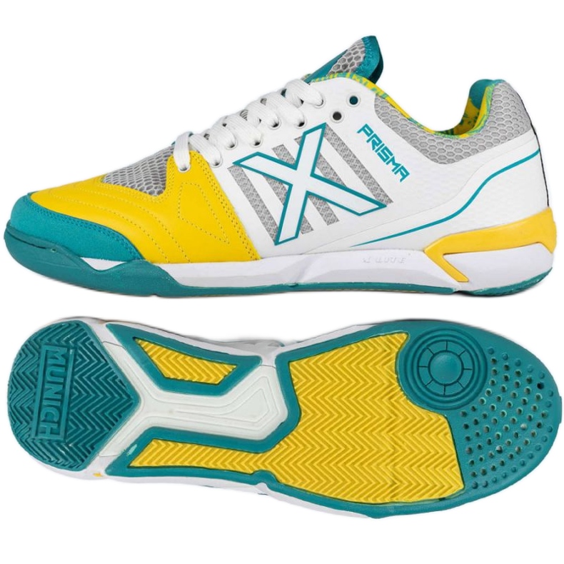 Munich München Prisma 37 u 3116038 Bijele i žute nogometne cipele bijela