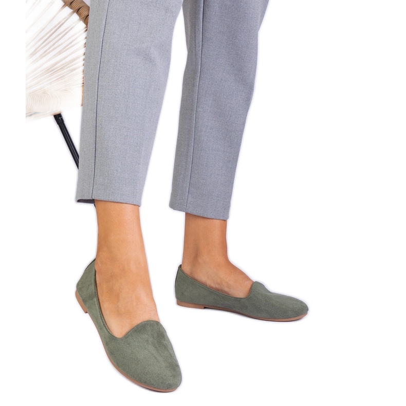 Zeleni klasični balerine iz Ekozamsz zelena