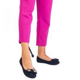 Crne klasične balerine s lukom crna