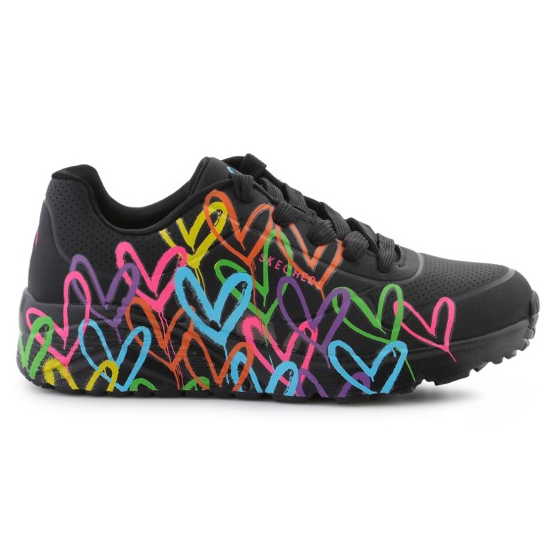 Skechers Uno LTE cipele - Širite ljubav 314064l -bkmt šarena srca crno