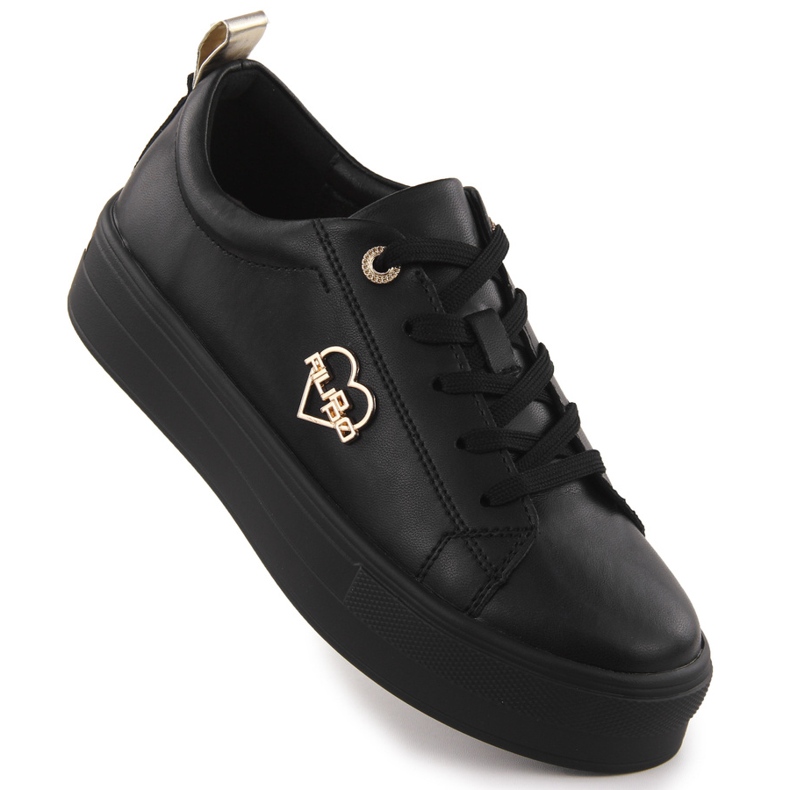 Ženske kožne cipele na platformi carne filippo 3533 crno