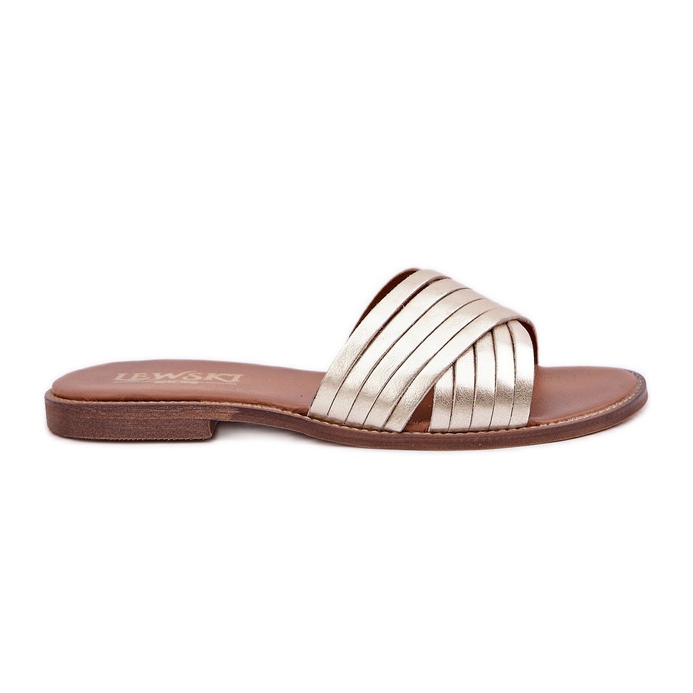 Lewski Shoes Kožne ženske cipele Lewski 3682 PLN zlatna