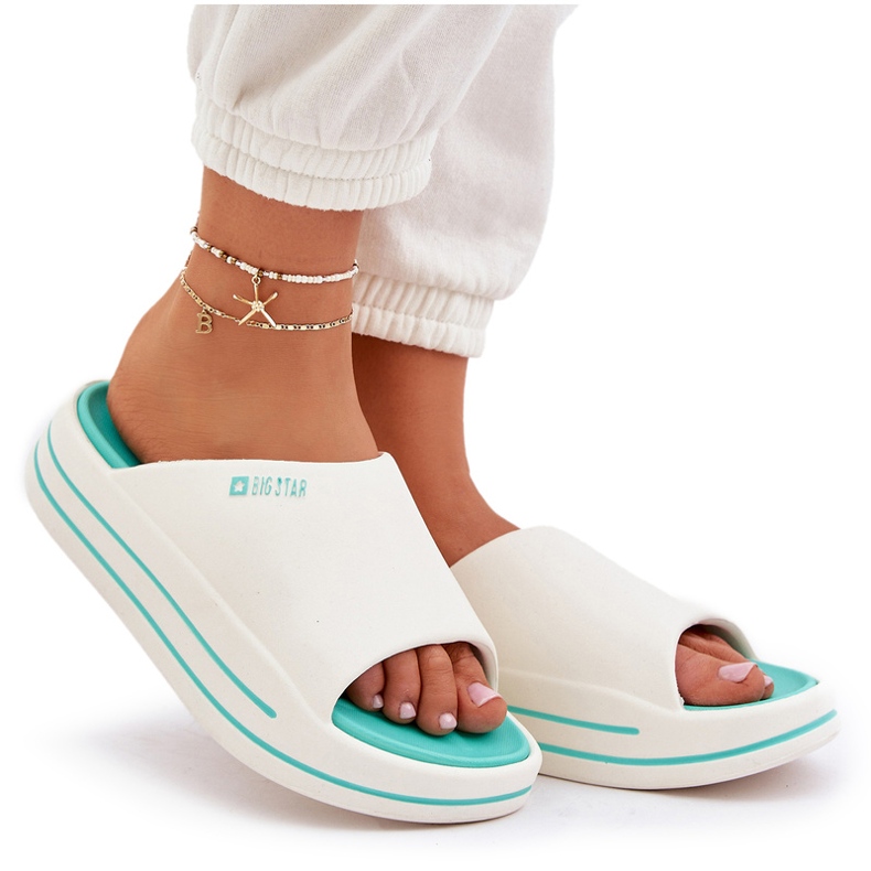 Ženski klip na platformi Big Star NN274A038 White-Cham bijela