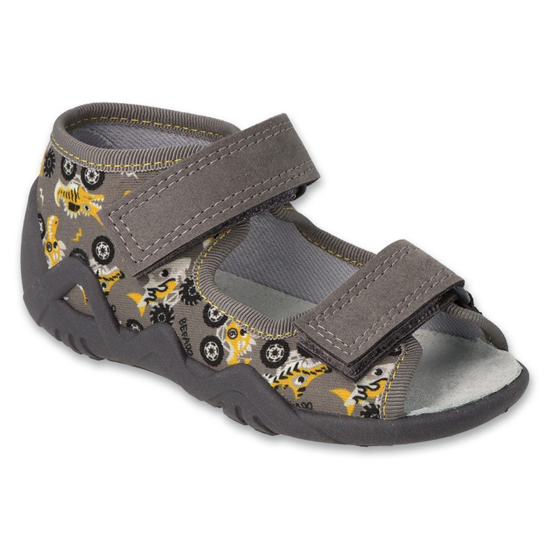 Befado dječje papuče sive s čičak 350p055 siva