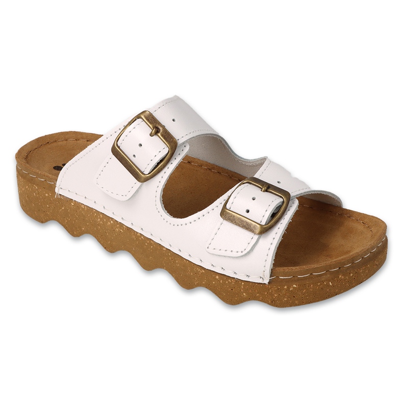 Dr.ORTO Befado ženske papuče s kožnim donjim dijelom 179D003 bijele bijela