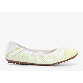 D/GMR Debbiene zelene pastelne lakirane balerine bijela