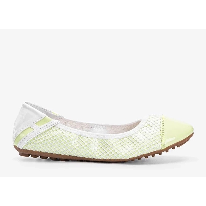 D/GMR Debbiene zelene pastelne lakirane balerine bijela