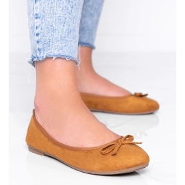 D/GMR Smeđe balerinke s mašnom Angelina smeđa