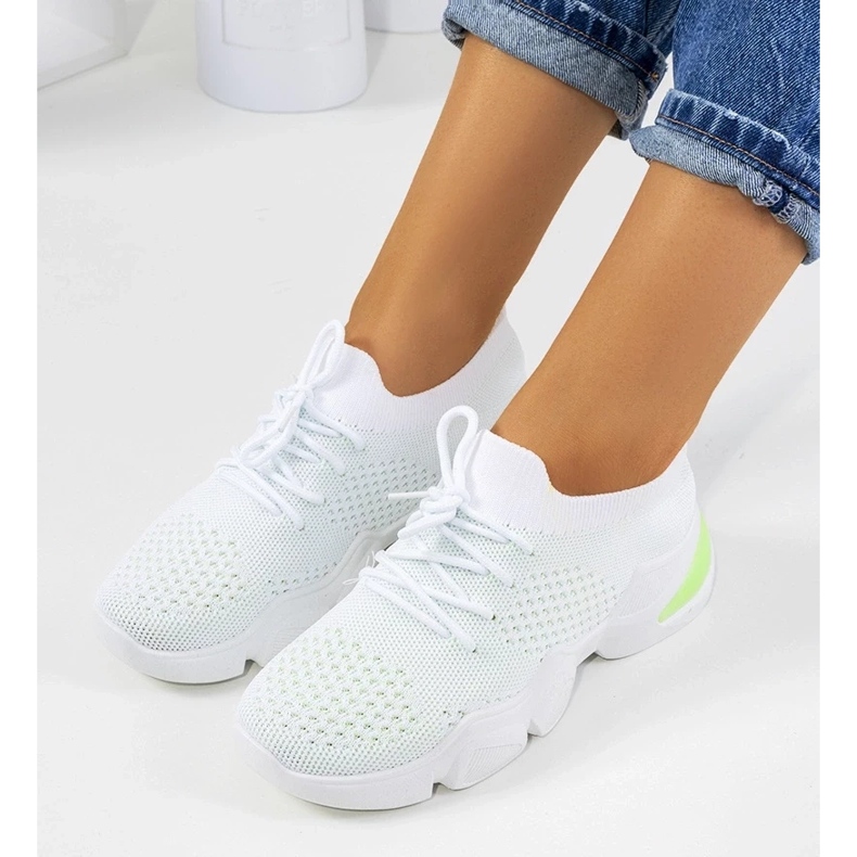 D/GMR Daniela bijele i zelene sportske tenisice bijela