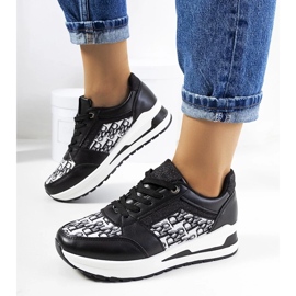 D/GMR Crne sportske cipele tenisice na debeloj čipki -up aloisia crna