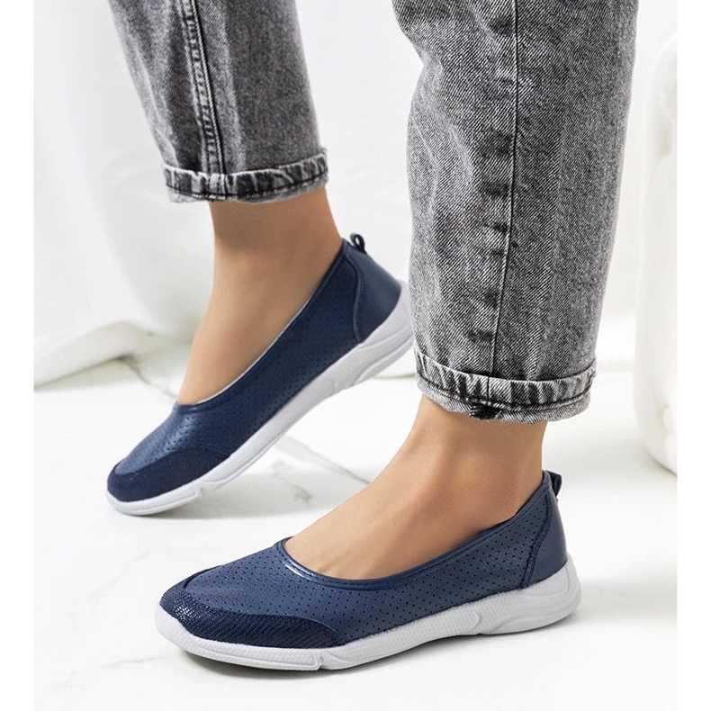 D/GMR Mirjam tamnoplave kožne balerinke plava