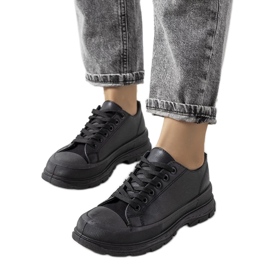 D/GMR Crne tenisice na debelom Nurbik potplatu crno