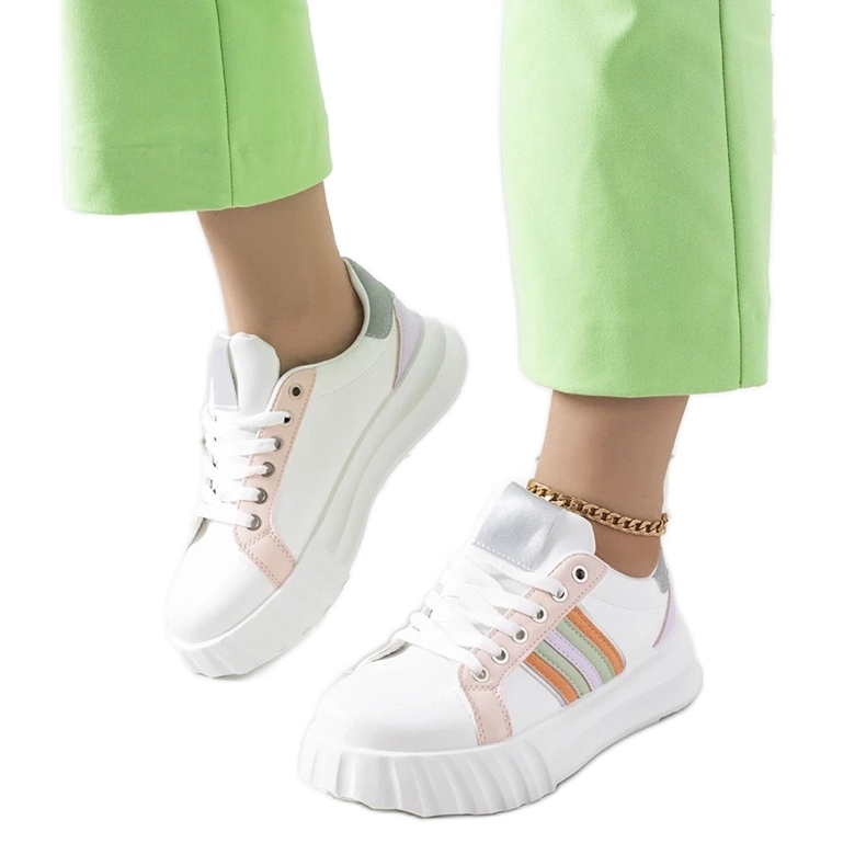 D/GMR Bijele tenisice na platformi Prinsep bijela