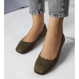 D/GMR Jules zelene balerinke od eko antilop kože zelena