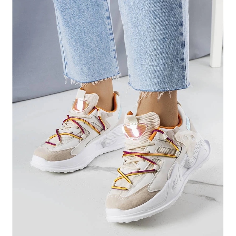 D/GMR Bež tenisice od miješanog materijala Traci