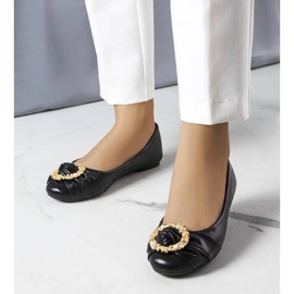 D/GMR Crne balerinke sa zlatnim ukrasima od Antoinette crna