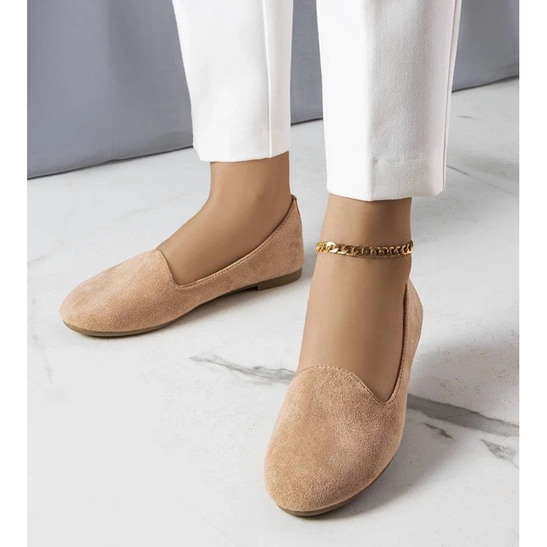 D/GMR Marion bež balerinke od eko antilop kože