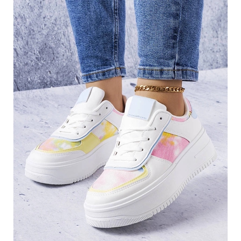 D/GMR Bijelo-plave cipele s platformom iz Heloise bijela