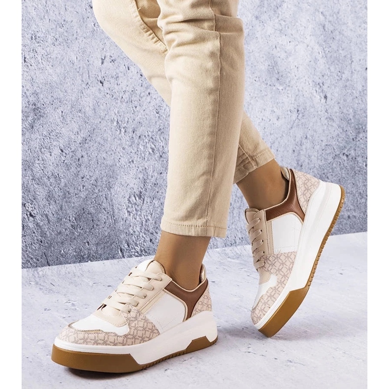 D/GMR Smeđe tenisice ukrašene monogramom Grandbois smeđa