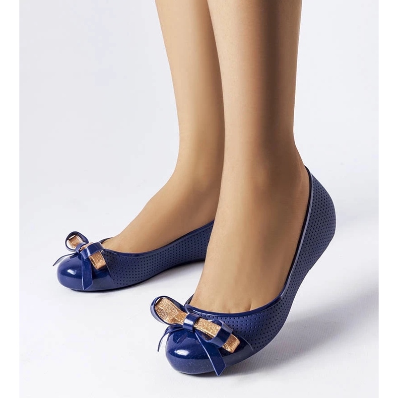 D/GMR Mornarsko plave balerinke ukrašene Harlingen mašnom