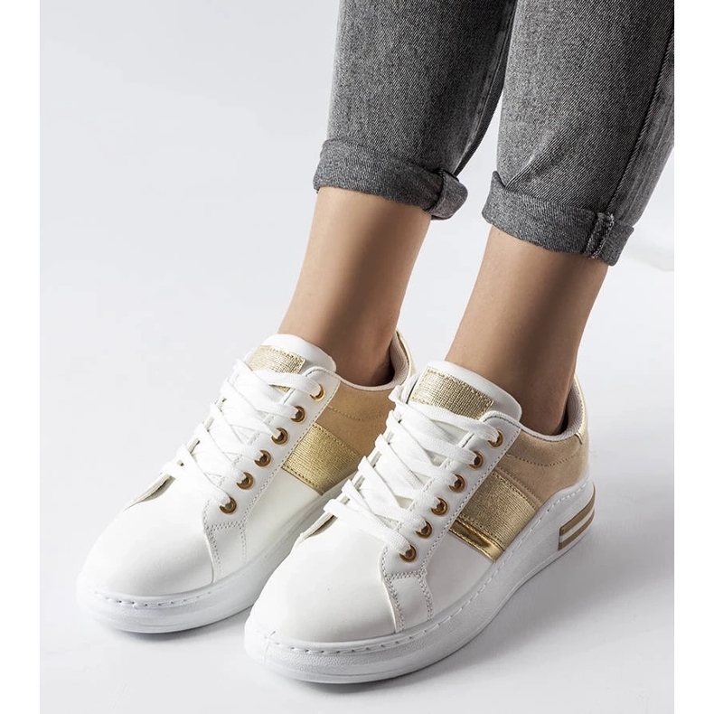 D/GMR Bijele tenisice s bež umetcima iz Deansa