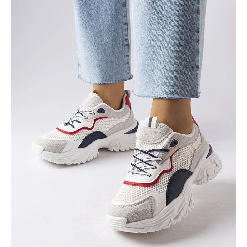 D/GMR Bijele tenisice s vidljivim gazištem marke Rosita bijela