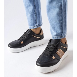 D/GMR Crno-zlatne sportske tenisice iz Parme crna