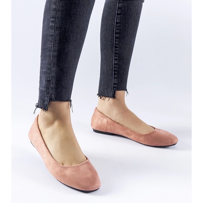 D/GMR Tamnoružičaste balerinke od eko antilop kože Jules ružičasta