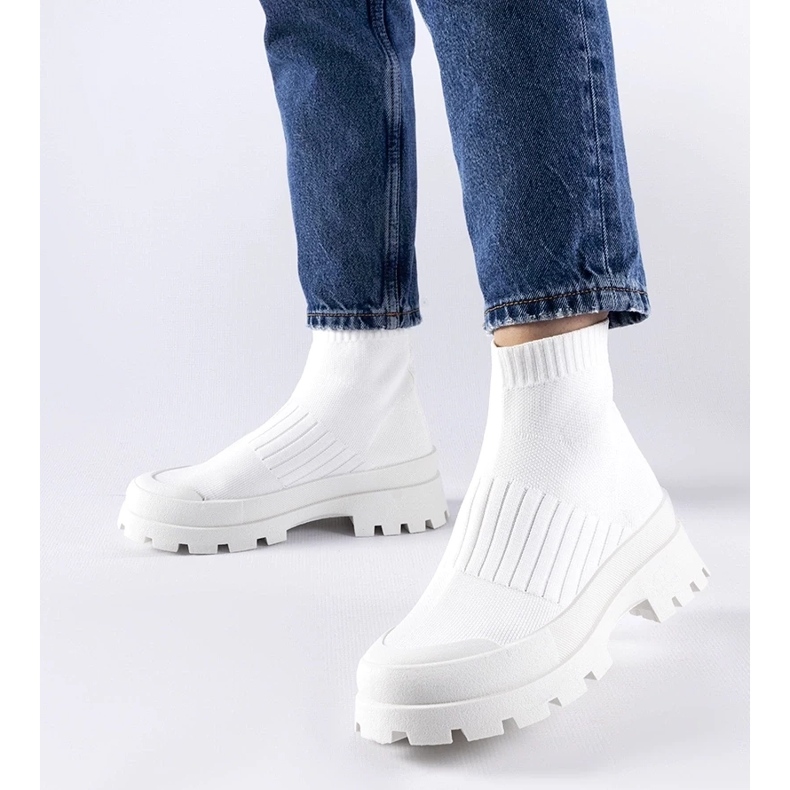 D/GMR Bijele tenisice s fleksibilnim gornjištem Varden bijela