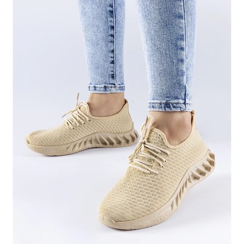 D/GMR Derek tenisice od bež tkanine