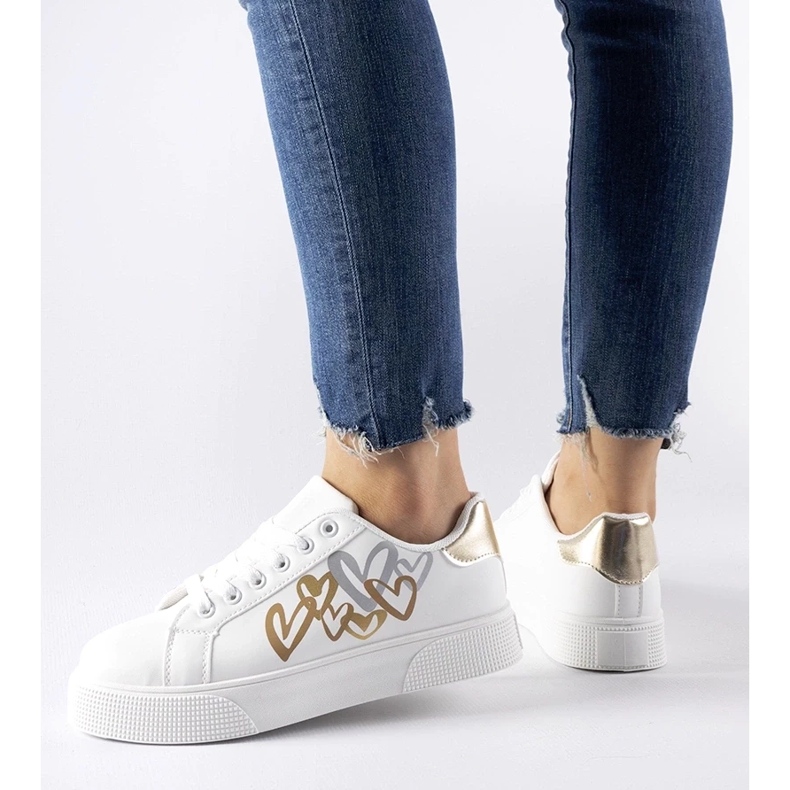 D/GMR Bijele i zlatne tenisice na platformi Montclair bijela