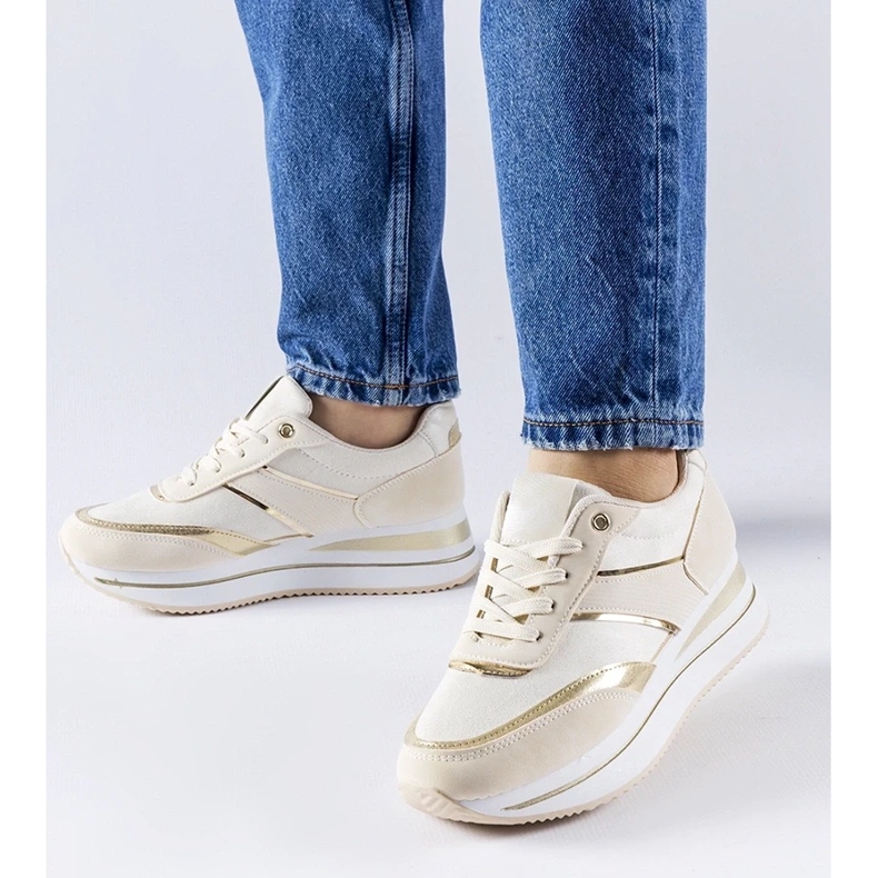 D/GMR Bež tenisice na Nutter platformi