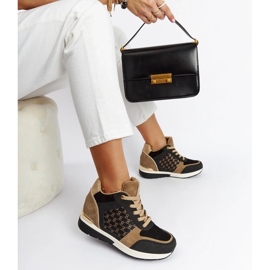 D/GMR Crne tenisice na klin boje kestena crna