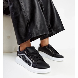 D/GMR Crne platform tenisice sa Fekete šljokicama crna