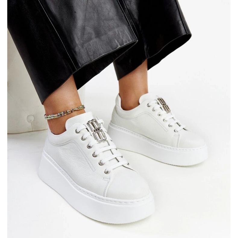 D/GMR Karino bijele kožne tenisice bijela