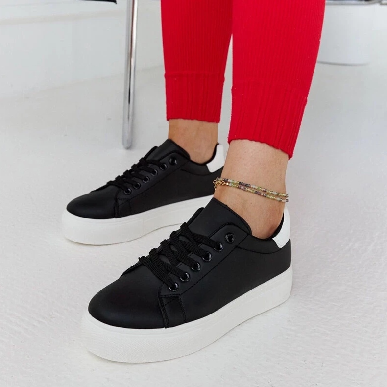 D/GMR Crno -bijele tenisice na gustom potplatu Ruta