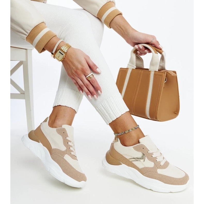 D/GMR Smeđe tenisice na platformi Nereida smeđa