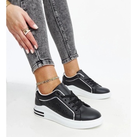 D/GMR Crne ažur tenisice sa Zorka šljokicama crna